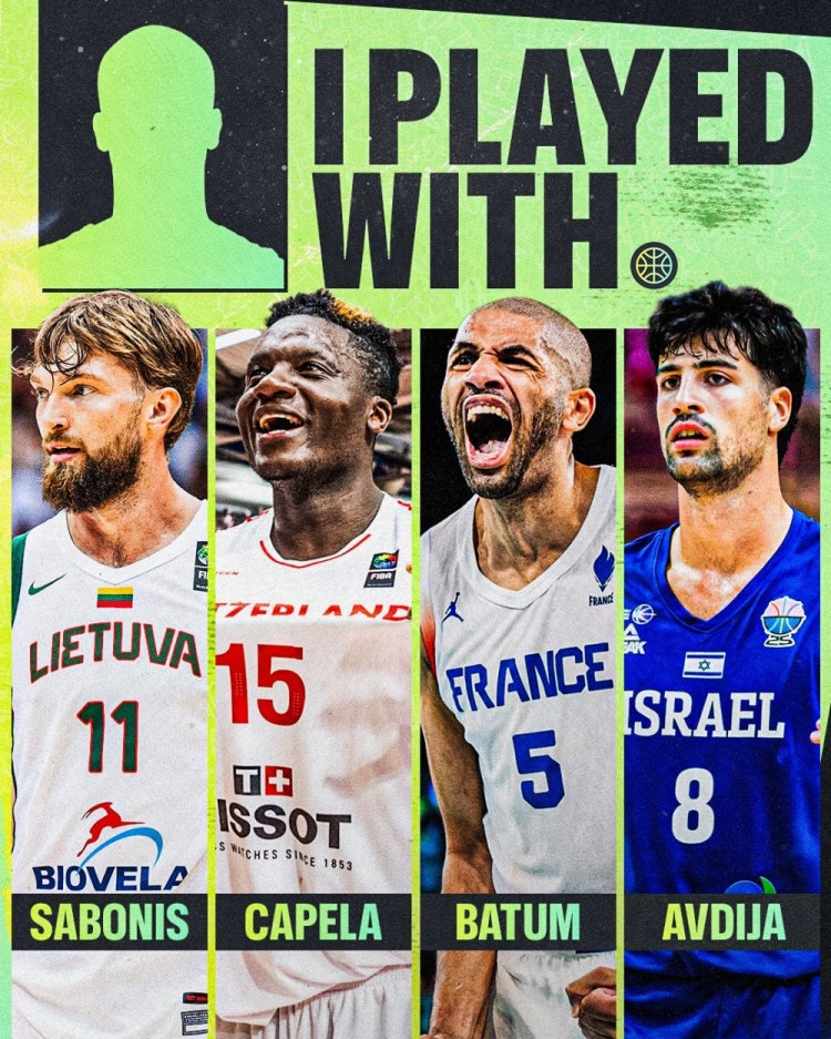 FIBA晒图发问:与小萨、卡佩拉、巴图姆、阿夫迪亚都做过队友的是威少 FIBA晒图发问:与小萨、卡佩拉、巴图姆、阿夫迪亚都做过队友的是威少
