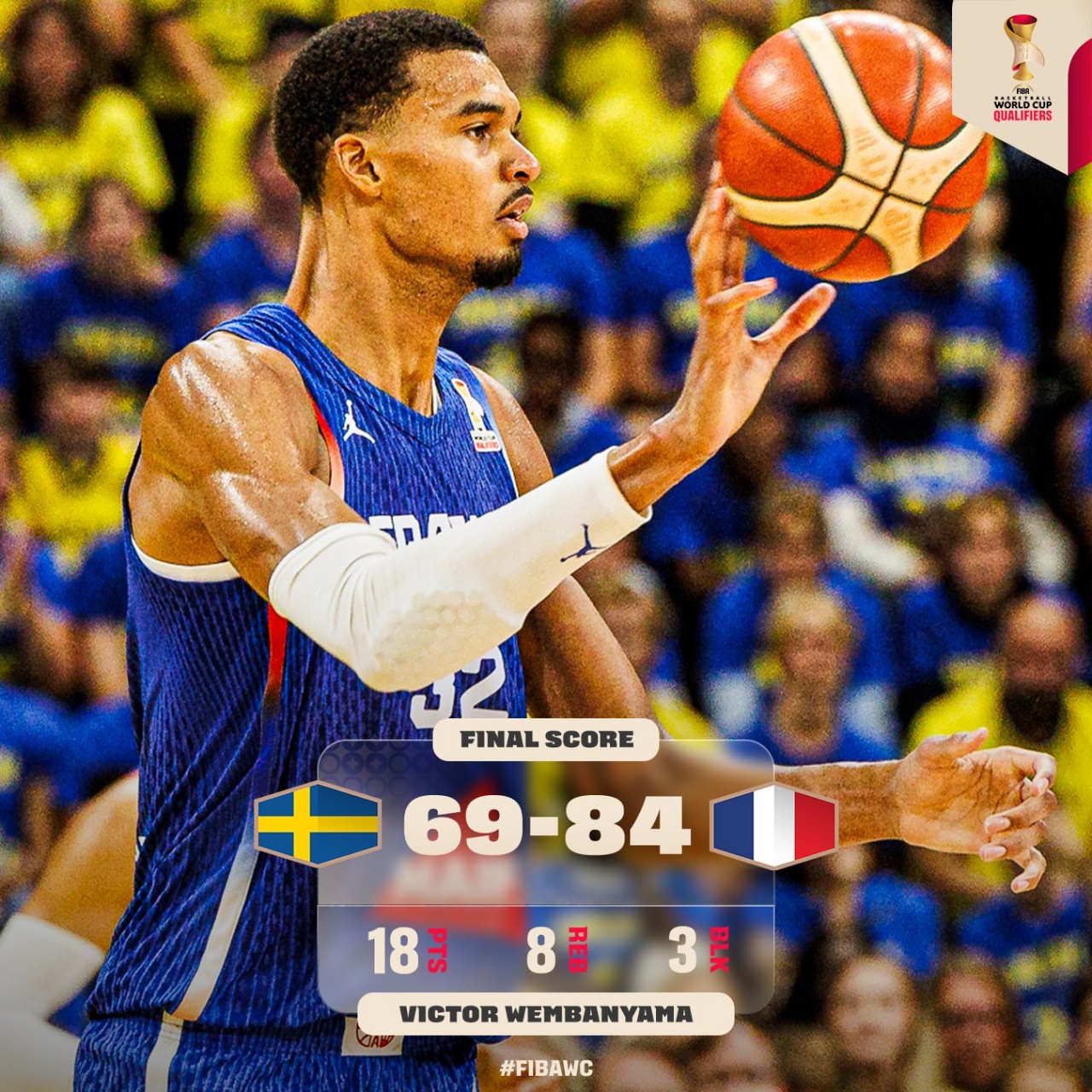 肌肉线条明显!文班7中6砍18分3帽集锦:不可思议骚操作层出不穷